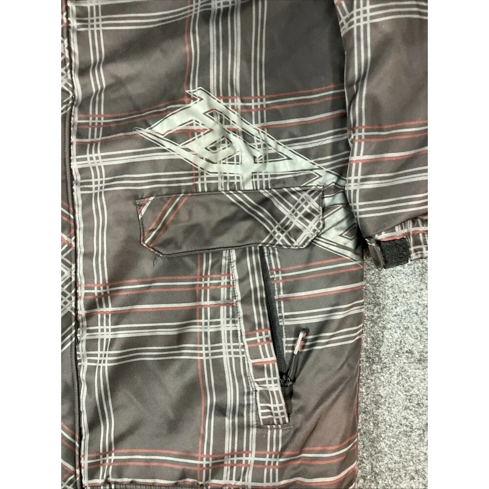 Fox Racing Tech FX Plaid Snowboard Ski Jacket Insulated Men's XL Black